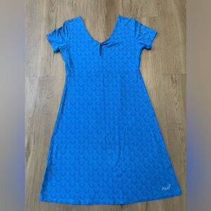 Kühl Blue Paisley Keyhole Cutout Swing Mini Dress